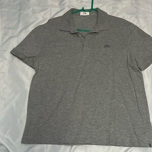 Grey lacoste polo shirt